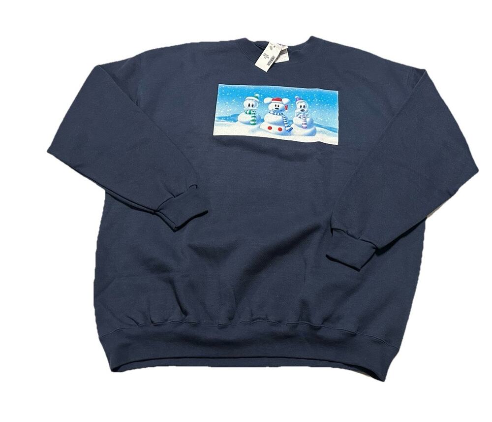 NEW Disney Store Christmas Holiday Crewneck Sweatshirt Mickey Donald Goofy 2XL